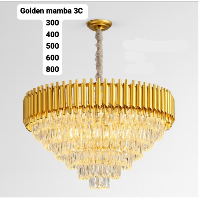 chandeliers for drawing room 600 MM 24" Golden Mamba