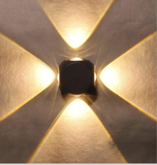 4 Way outdoor wall washer wall light IP 65 Warm white