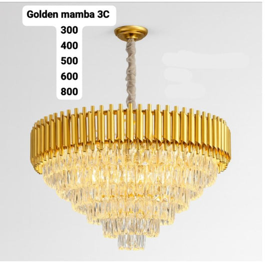 chandeliers for drawing room 600 MM 24" Golden Mamba
