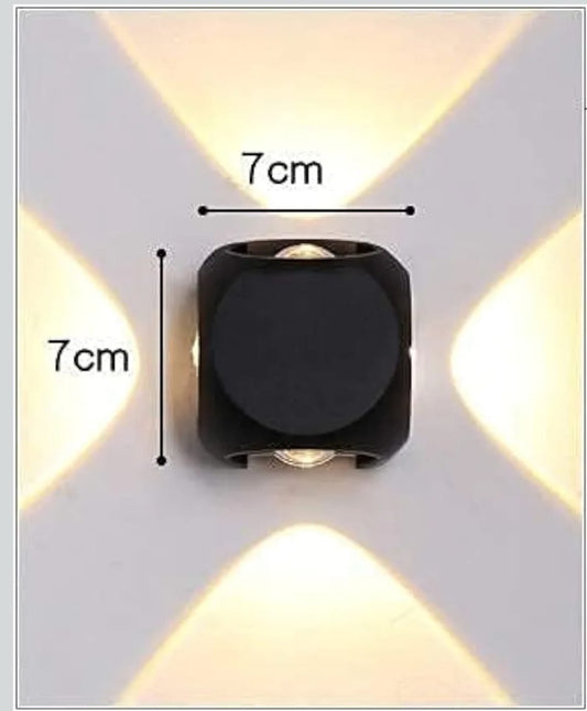 4 Way outdoor wall washer wall light IP 65 Warm white