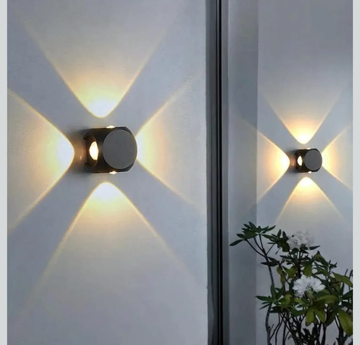 4 Way outdoor wall washer wall light IP 65 Warm white