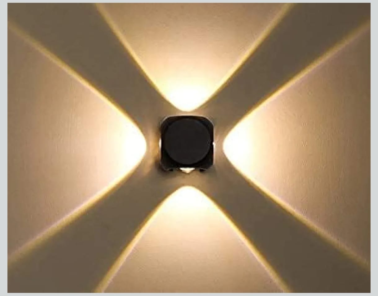4 Way outdoor wall washer wall light IP 65 Warm white