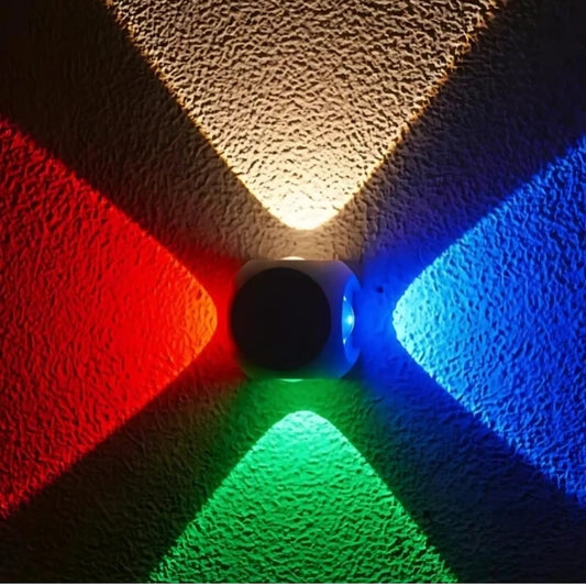 4 way RGB Still  wall Light metal Body