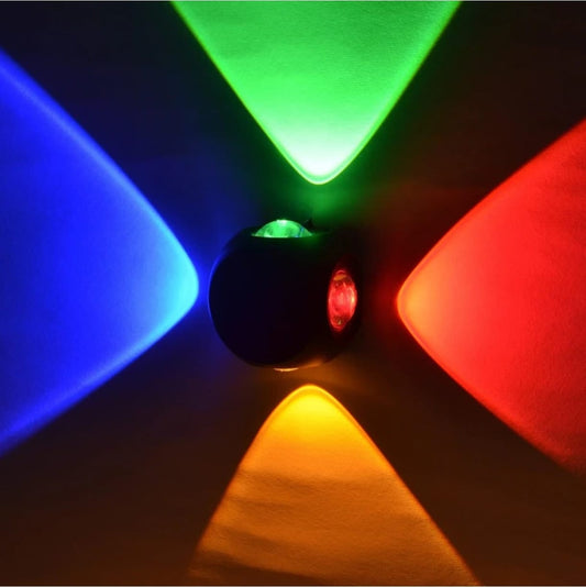 4 way RGB Still  wall Light metal Body