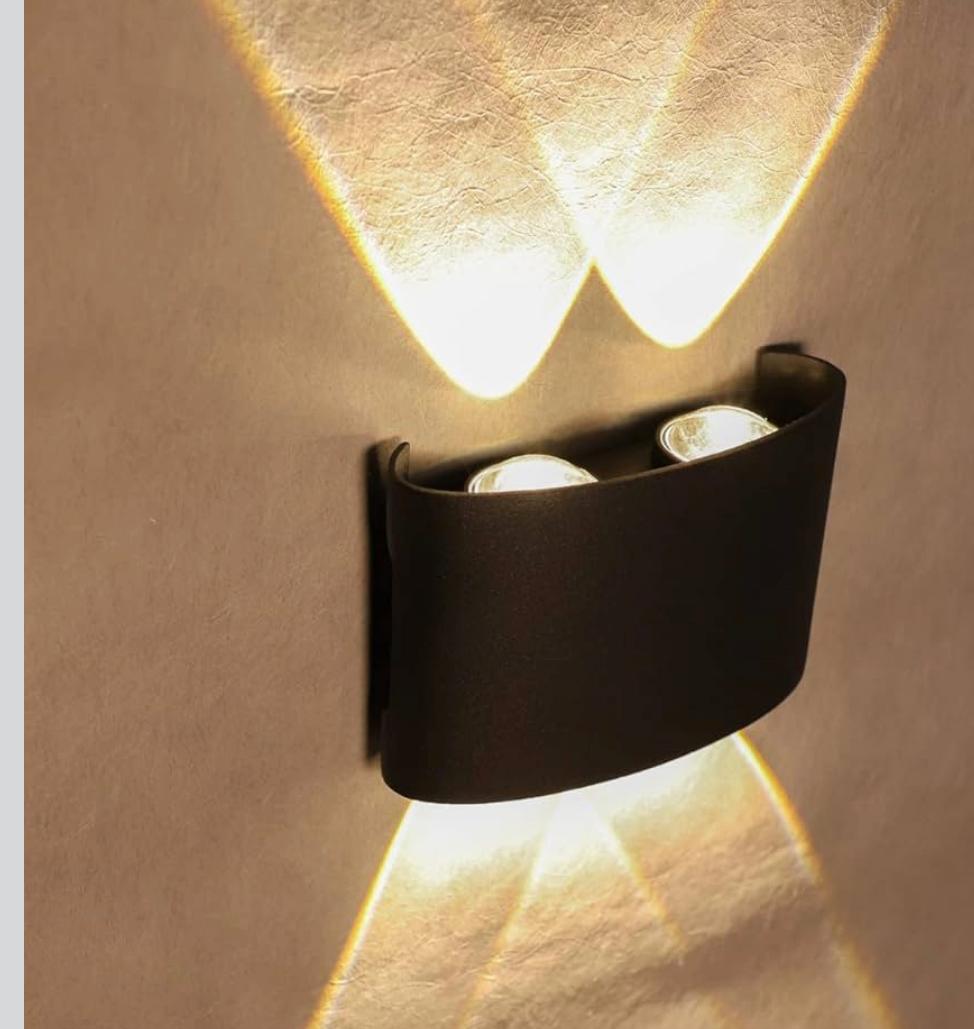 2+2 Wall Light metal body  up down light warm white